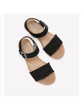 Sketchers Wide Width, Desert Kiss Black Strap Sandal